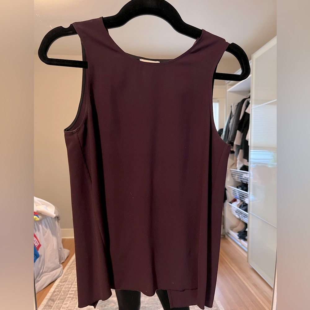 Aritzia Wilfred Sleeveless Blouse - wine - XS